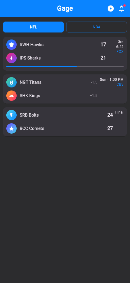 Gage — app screenshot