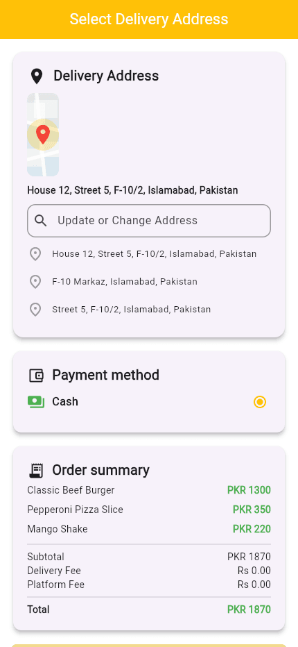 Food Gate — app screenshot