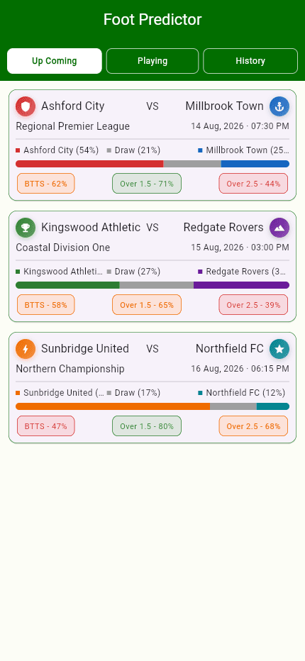 Football Stats — app screenshot