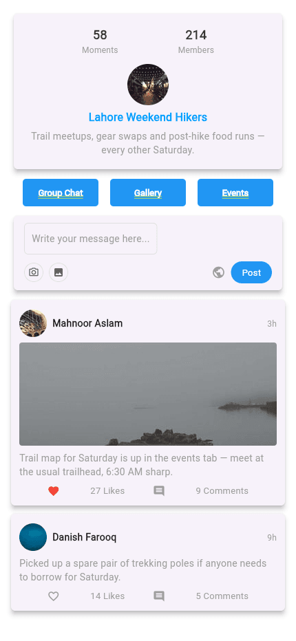 Plural Social App — app screenshot