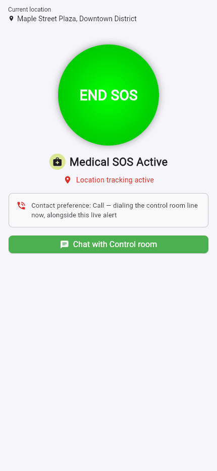 SOS App — app screenshot